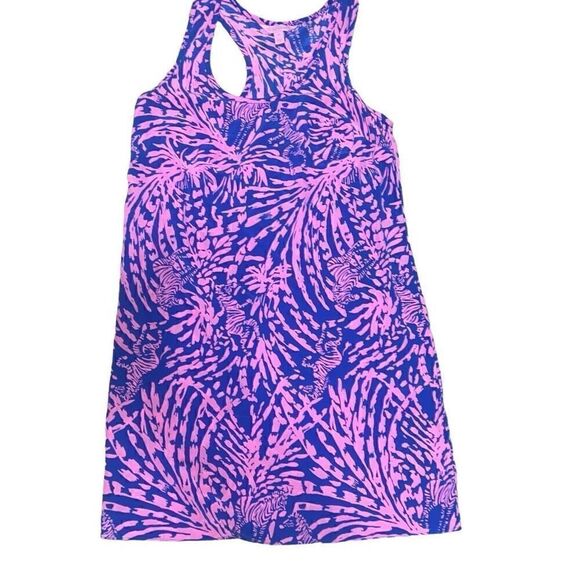 Lilly Pulitzer Rollin in the Grass Betty Dress Sleeveless Silk Zebra XS X-Small - Picture 2 of 9